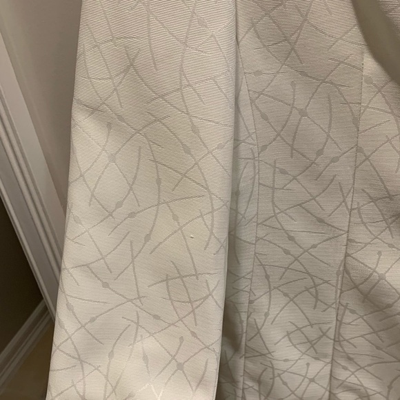 Vintage Mary McFadden Ivory Textured Blazer Rhinestone Buttons Sz 12 - Picture 4 of 11